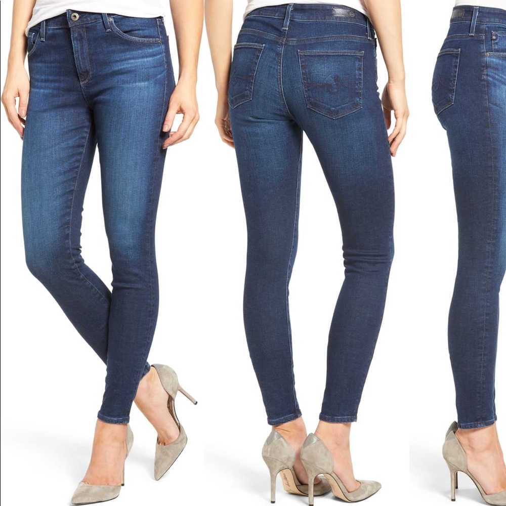 AG ‘The Farrah’ High Rise Skinny Jeans